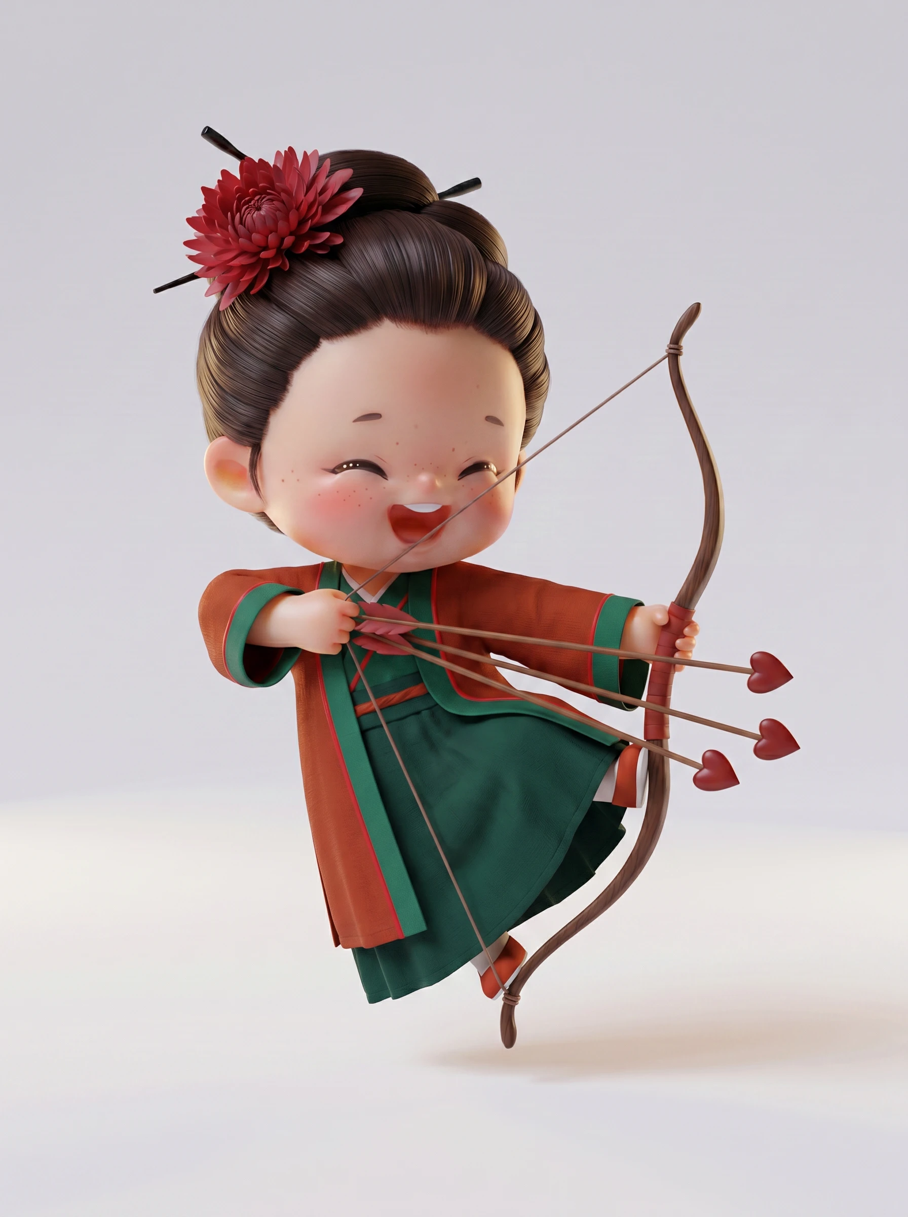 王婆角色手持爱心弓箭