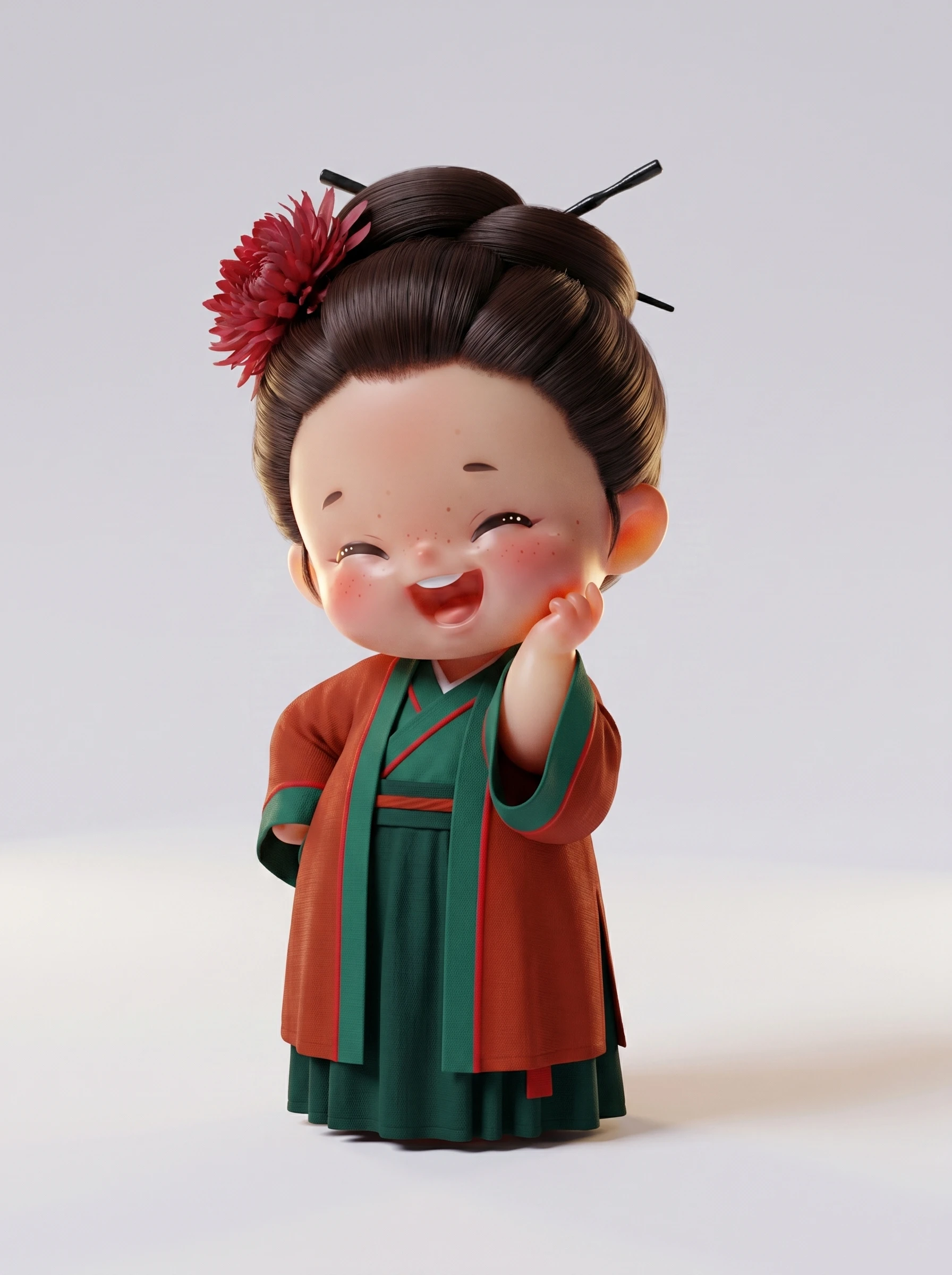 王婆角色的招呼动作
